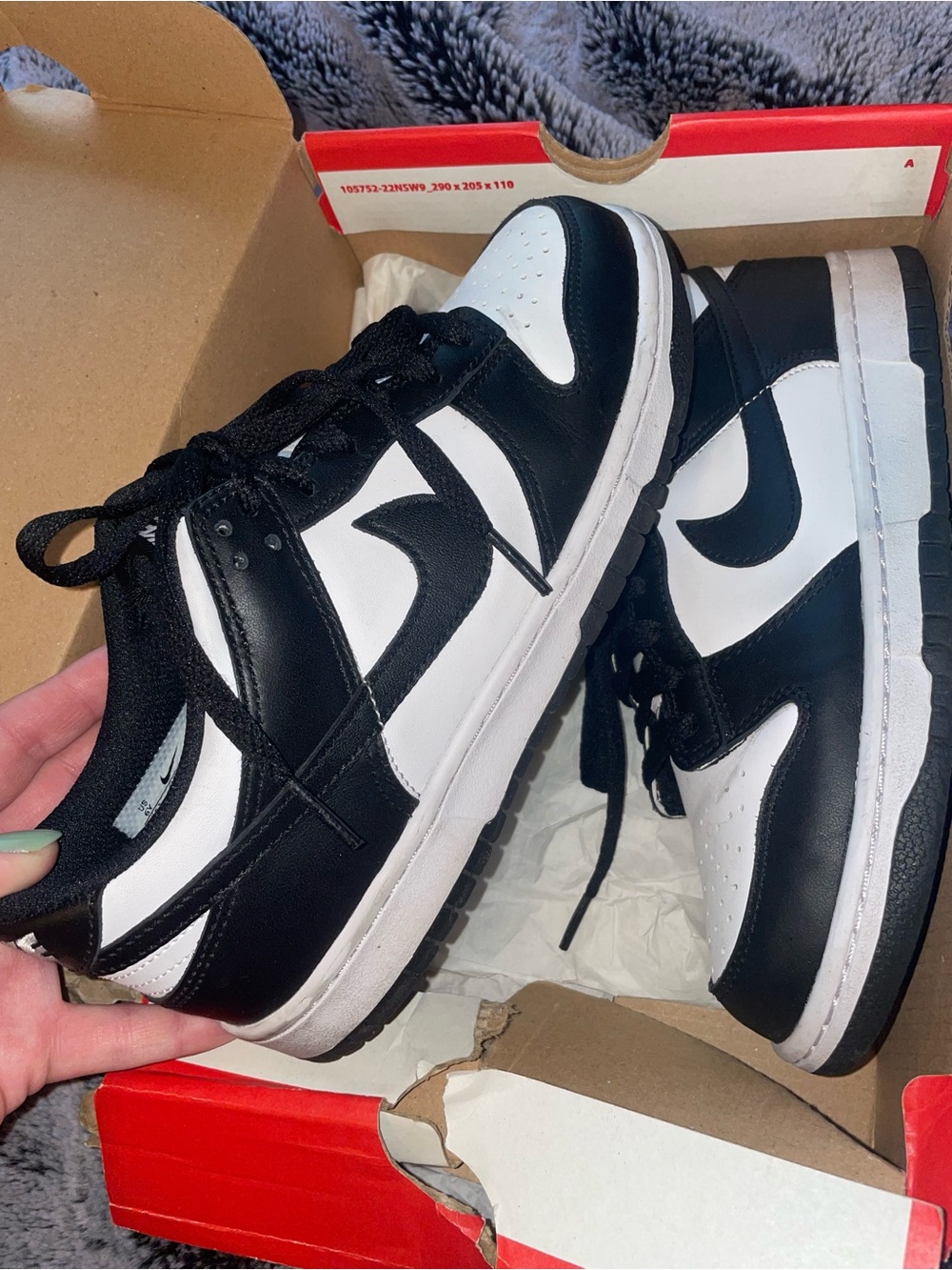 Nike Women's Black and White Low-Top Sneakers